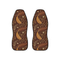 Boho feather leather look car seat covers, set of two front seat covers
