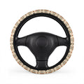 Boho forest print steering wheel cover, front view