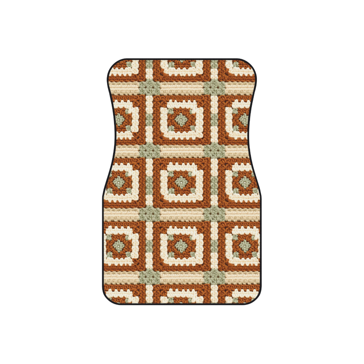 Boho Granny Crochet No. 1 car mats, set of four, front and rear mats