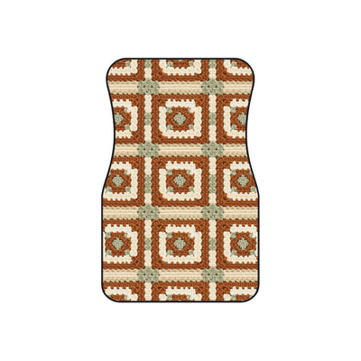 Boho Granny Crochet No. 1 car mats, set of four, front and rear mats