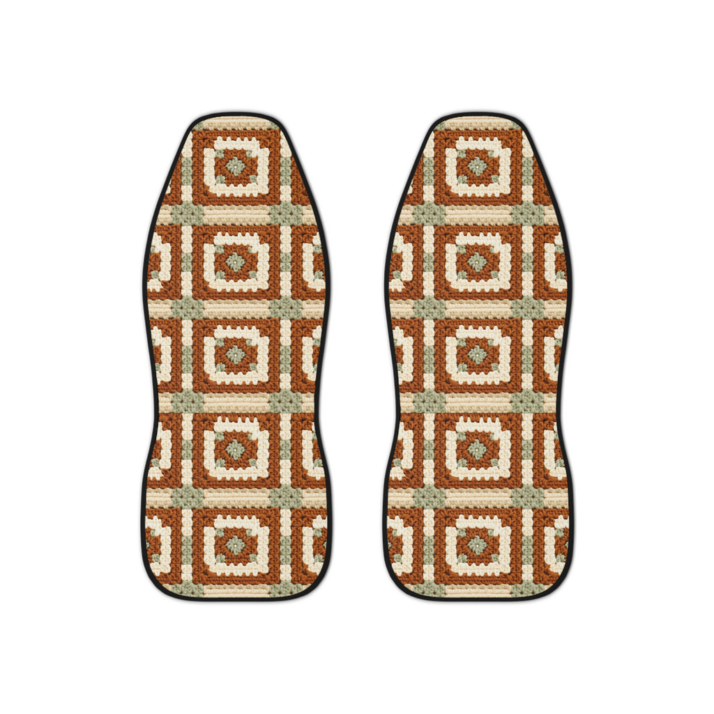 Boho Granny Crochet No. 1 car seat covers, set of two front seat covers