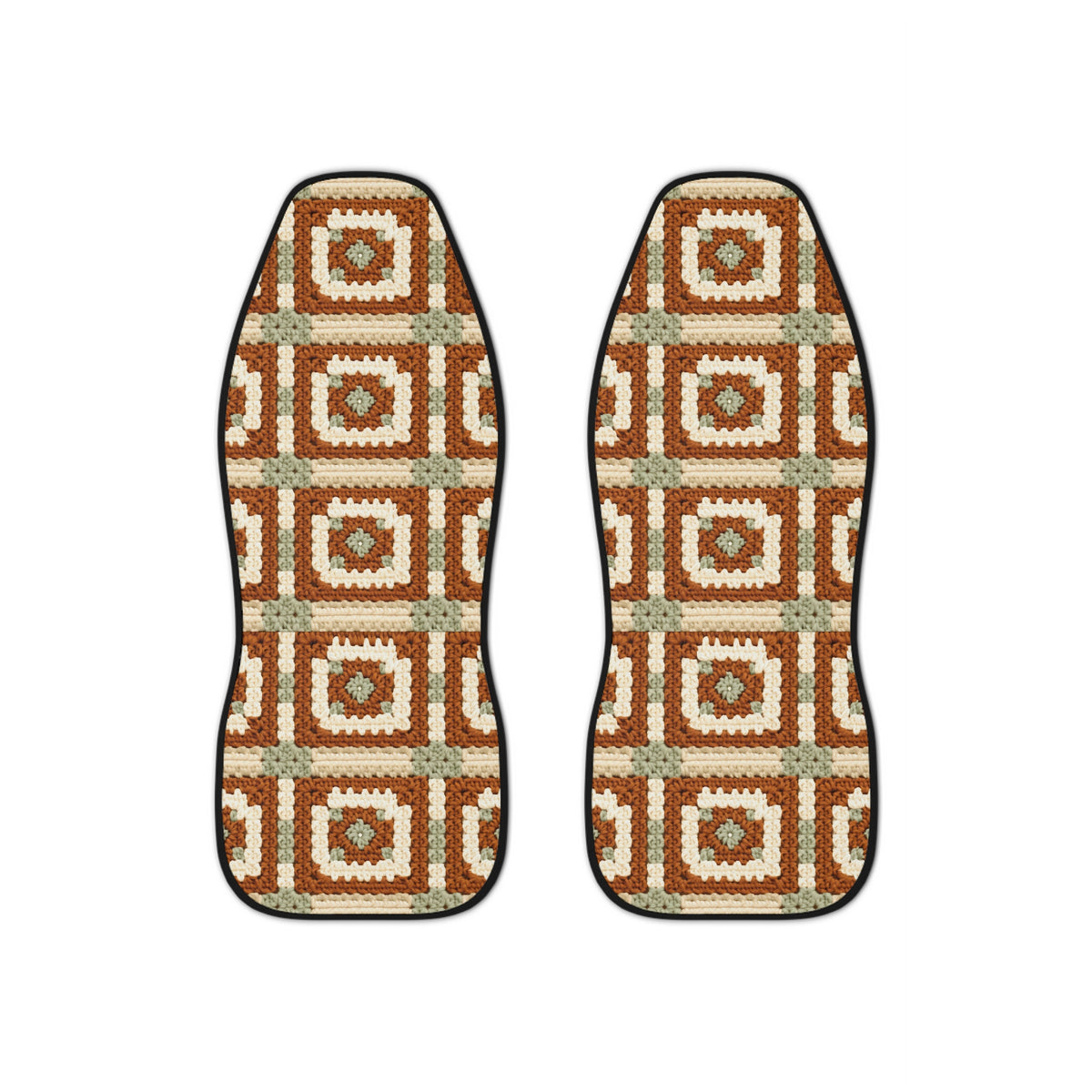 Boho Granny Crochet No. 1 car seat covers, set of two front seat covers