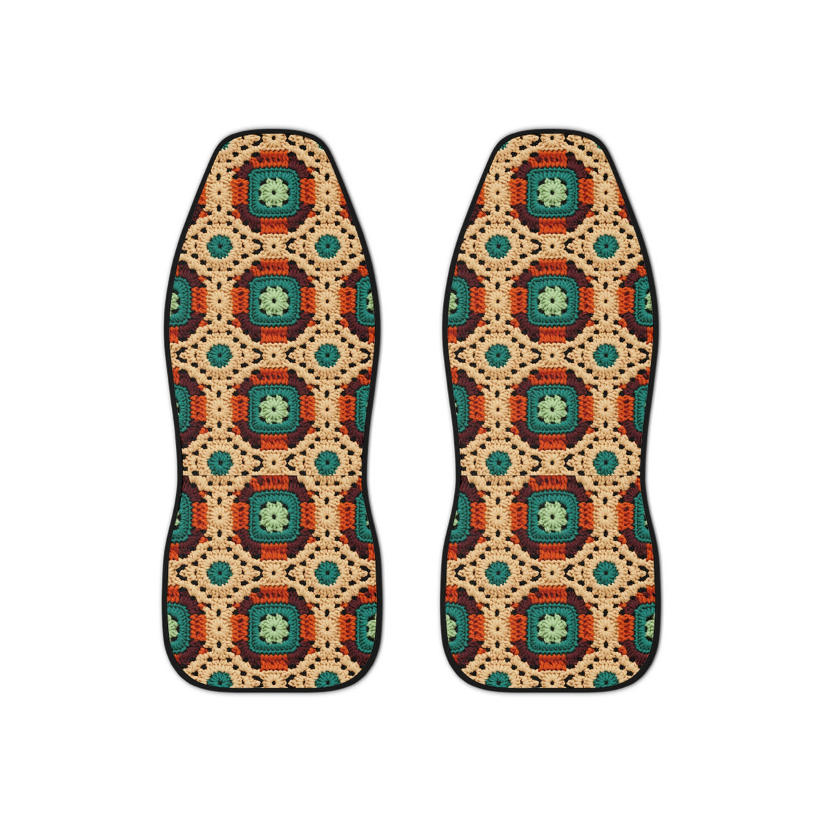 Boho Granny Crochet No. 2 car seat covers, set of two front seat covers