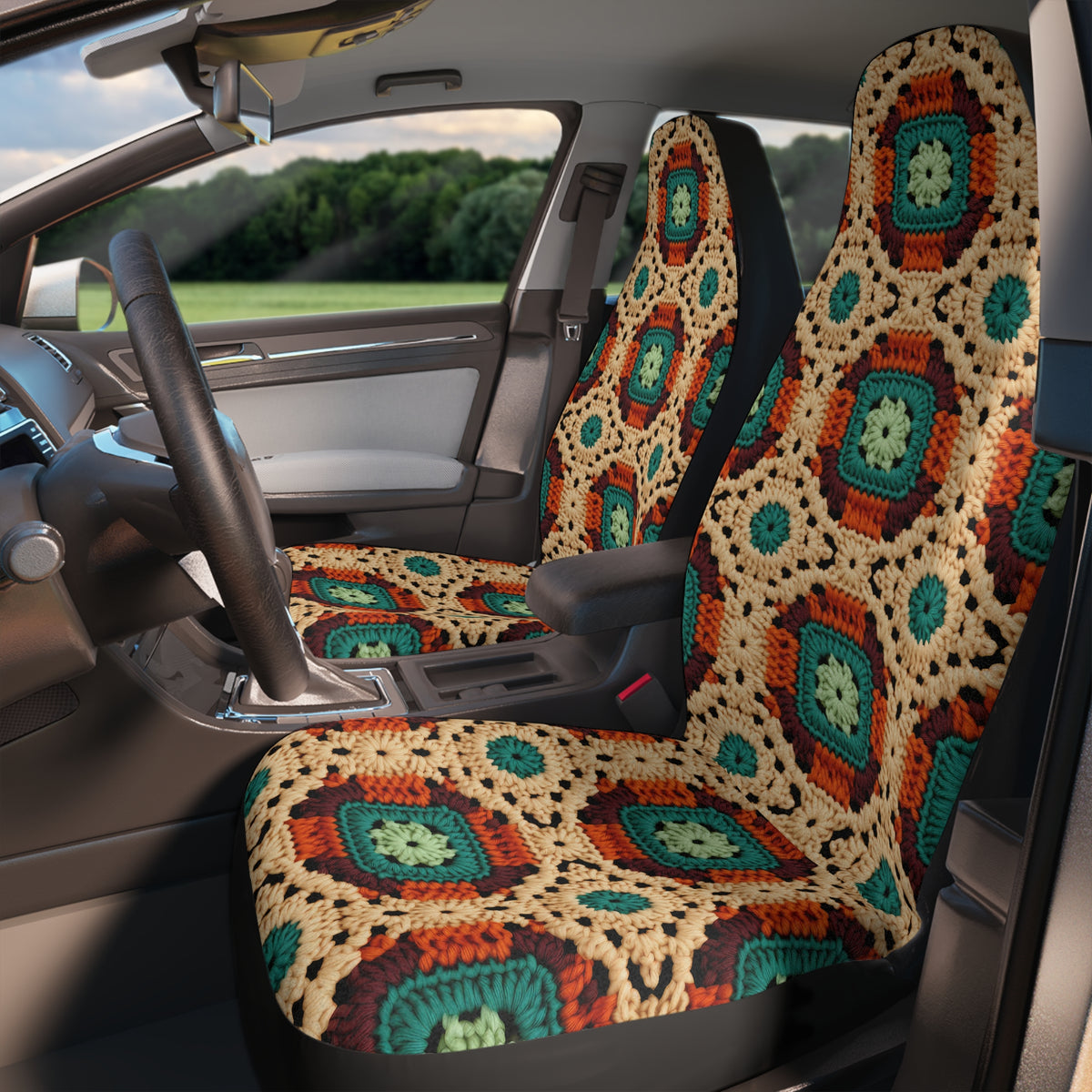 Boho Granny Crochet No. 2 car seat covers, product view 3