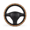 Boho Granny Crochet No. 2 steering wheel cover, on a steering wheel
