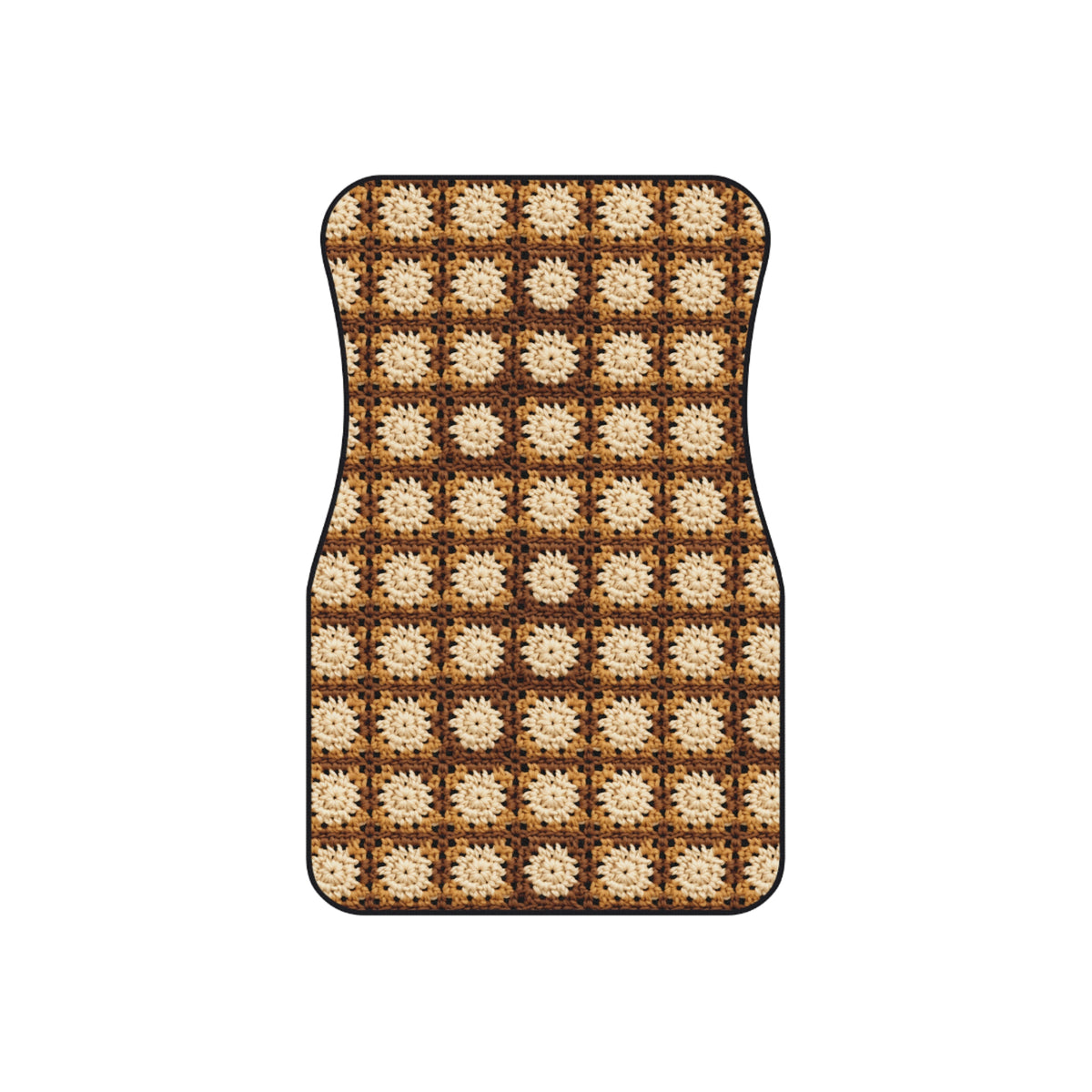 Boho Granny Crochet No. 3 car mats, set of four, front and rear mats