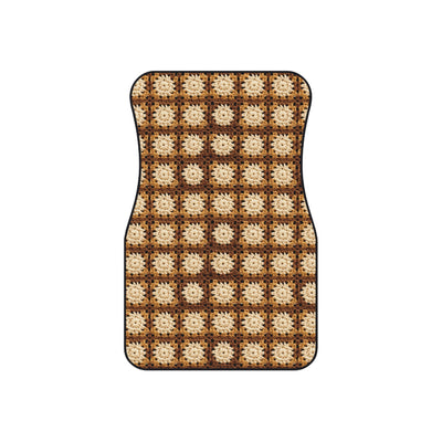 Boho Granny Crochet No. 3 car mats, set of four, front and rear mats
