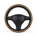 Boho Granny Crochet No. 3 steering wheel cover, on a steering wheel