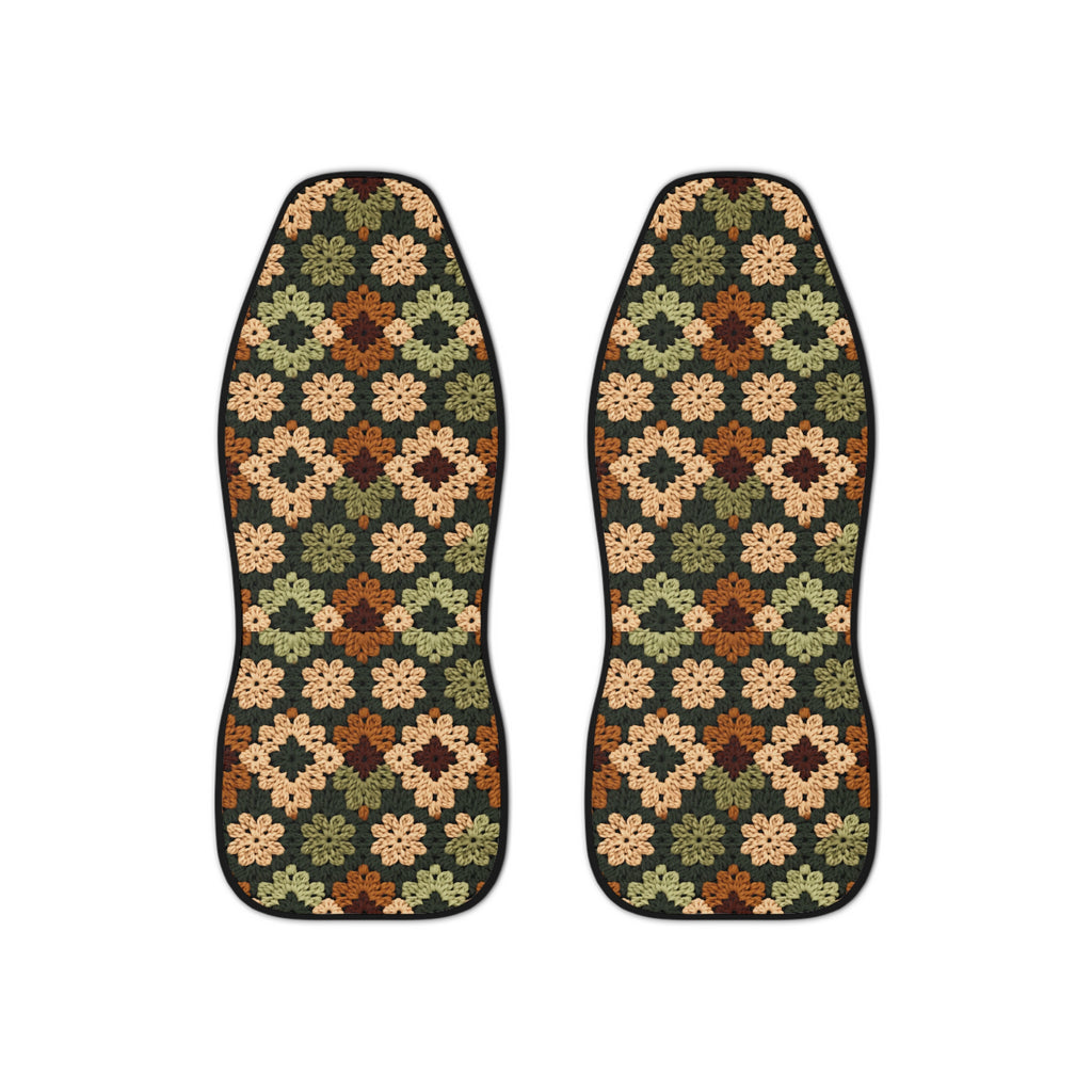 Boho Granny Crochet No. 4 car seat covers, set of two front seat covers
