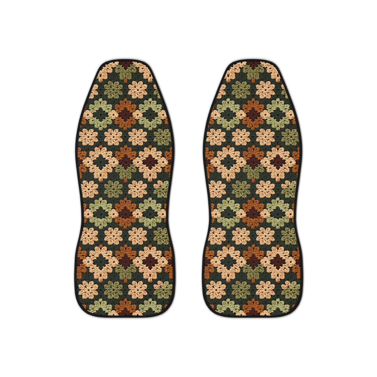 Boho Granny Crochet No. 4 car seat covers, set of two front seat covers