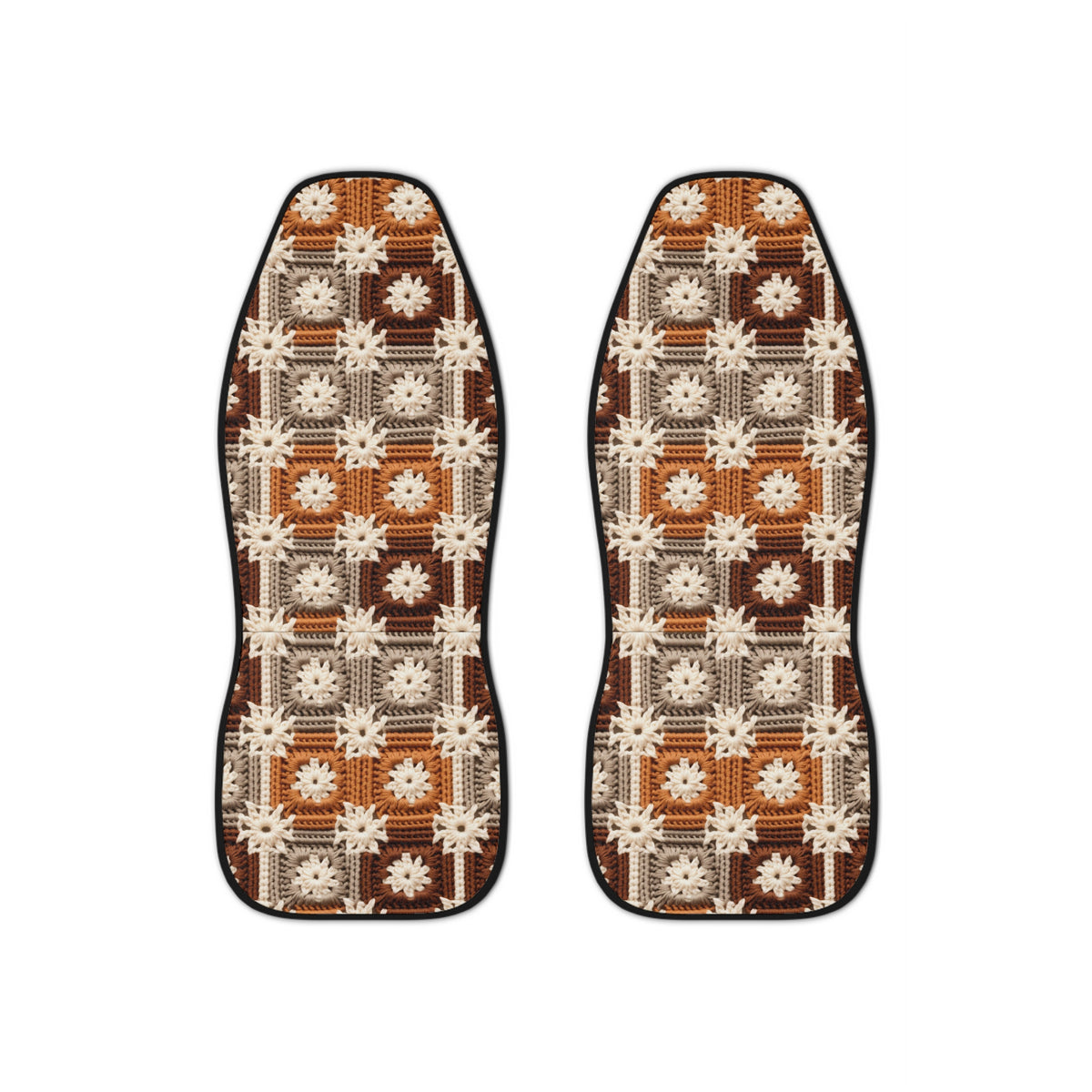 Boho Granny Crochet No. 5 car seat covers, set of two front seat covers