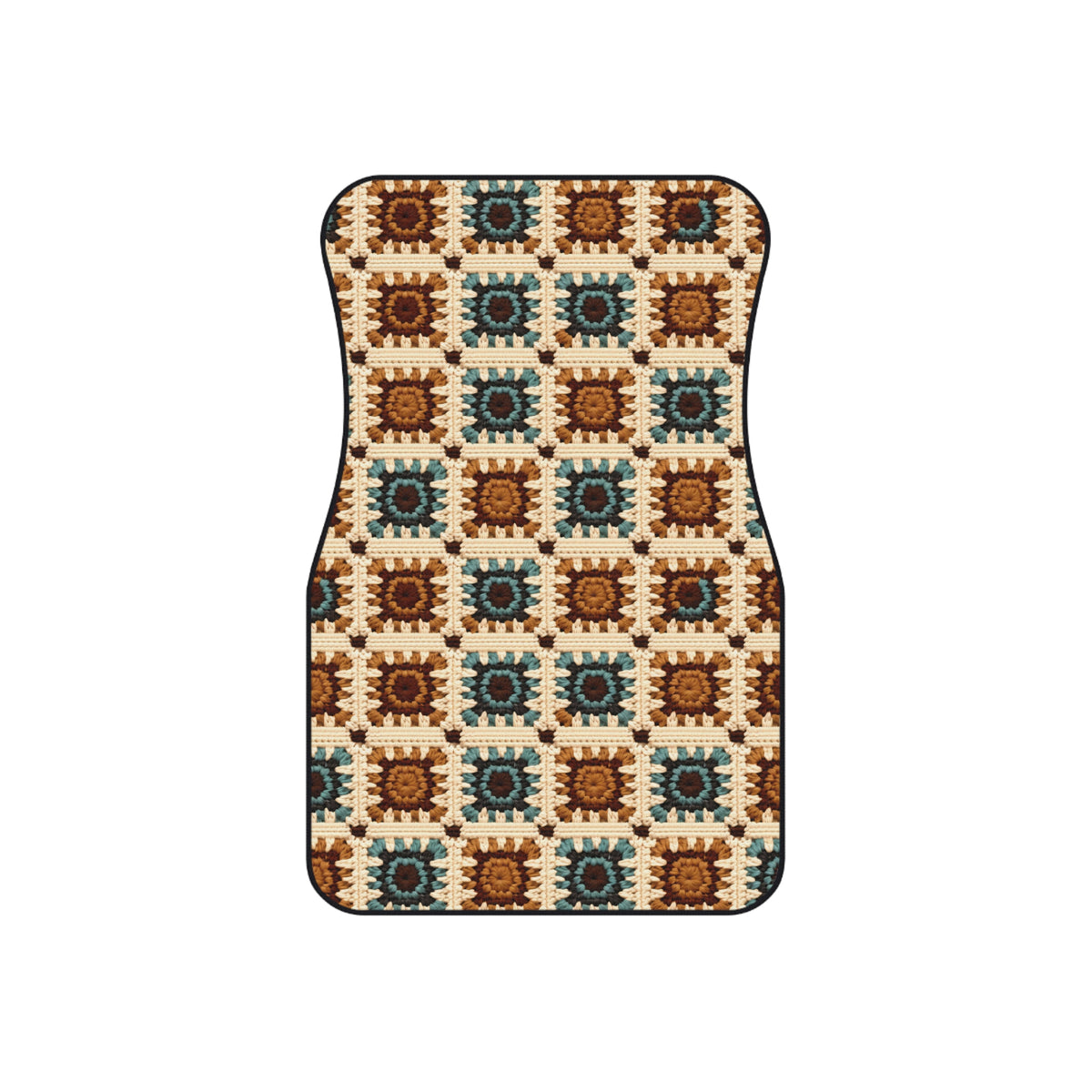Boho Granny Crochet No. 6 car mats, set of four, front and rear mats