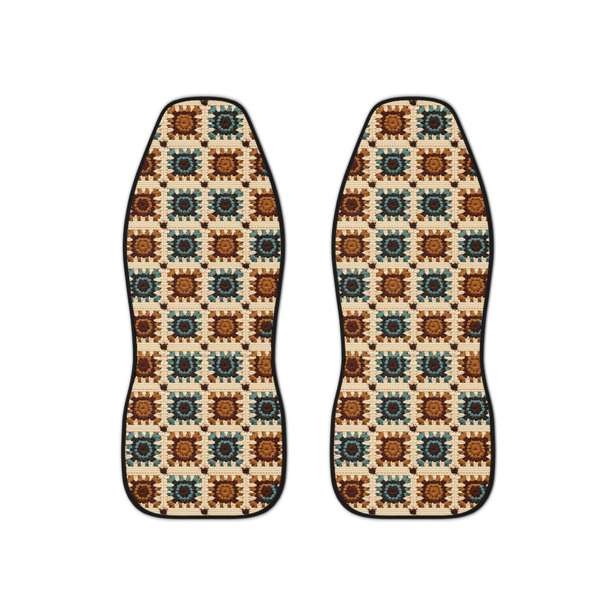Boho Granny Crochet No. 6 car seat covers, set of two front seat covers
