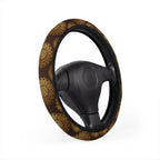 Boho mandala leather look steering wheel cover, product view 3