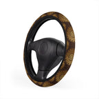 Boho mandala leather look steering wheel cover, product view 4