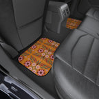 Boho orange floral car mats, product view 10