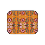 Boho orange floral car mats, product view 5