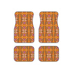 Boho orange floral car mats, product view 6