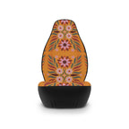 Boho orange floral car seat covers, product view 4