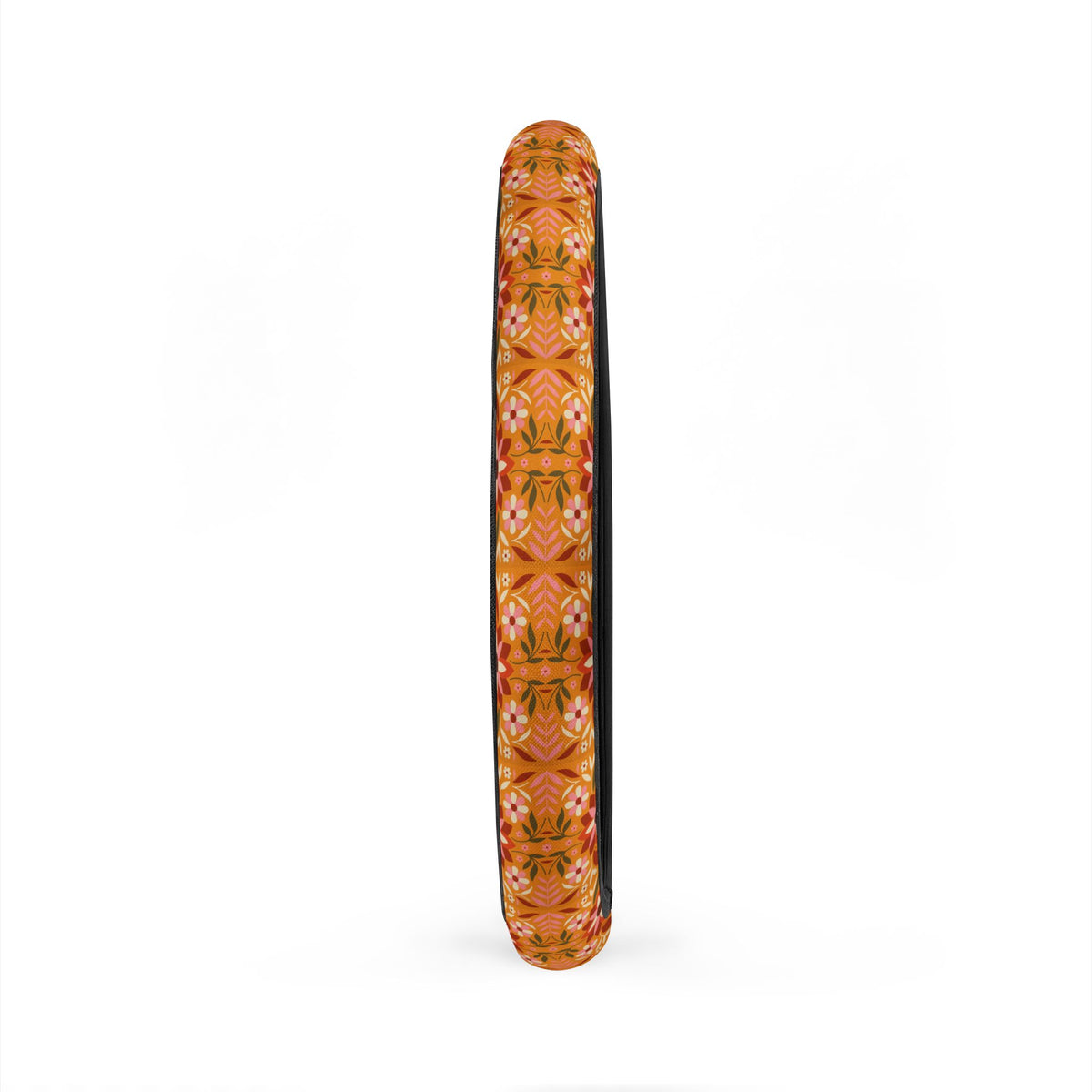 Boho orange floral steering wheel cover, product view 5