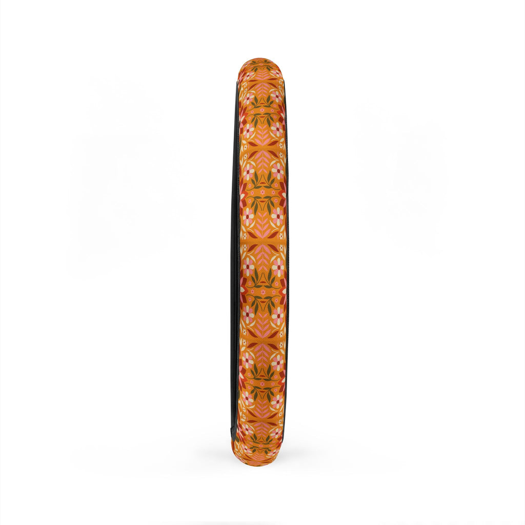 Boho orange floral steering wheel cover, product view 6