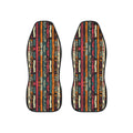 Boho serape stripe car seat covers, set of two front seat covers