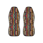 Boho serape stripe car seat covers, set of two front seat covers