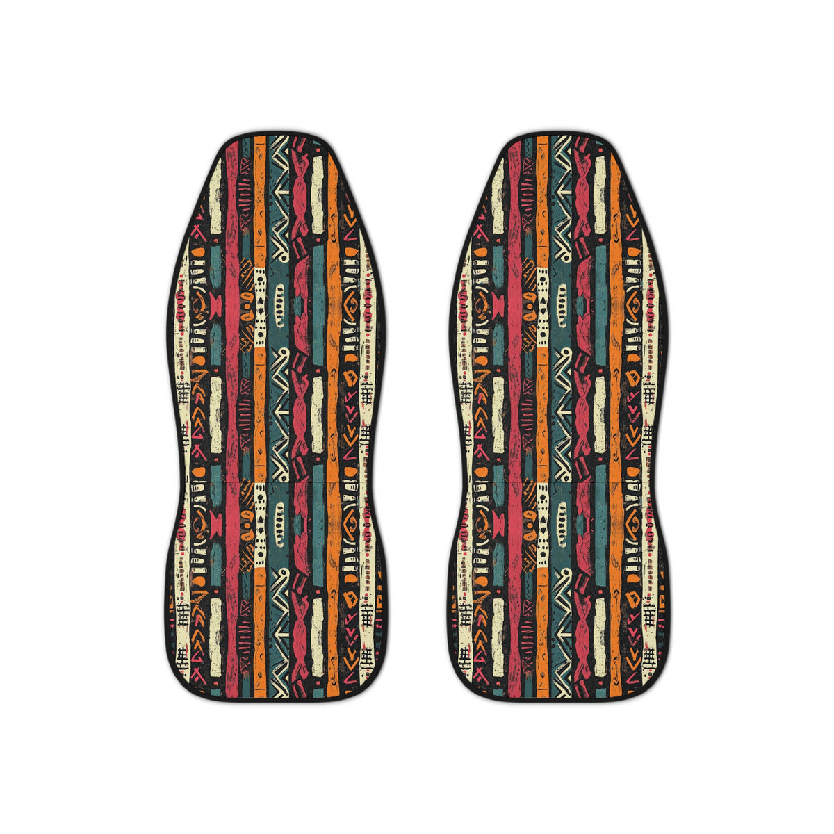 Boho serape stripe car seat covers, set of two front seat covers