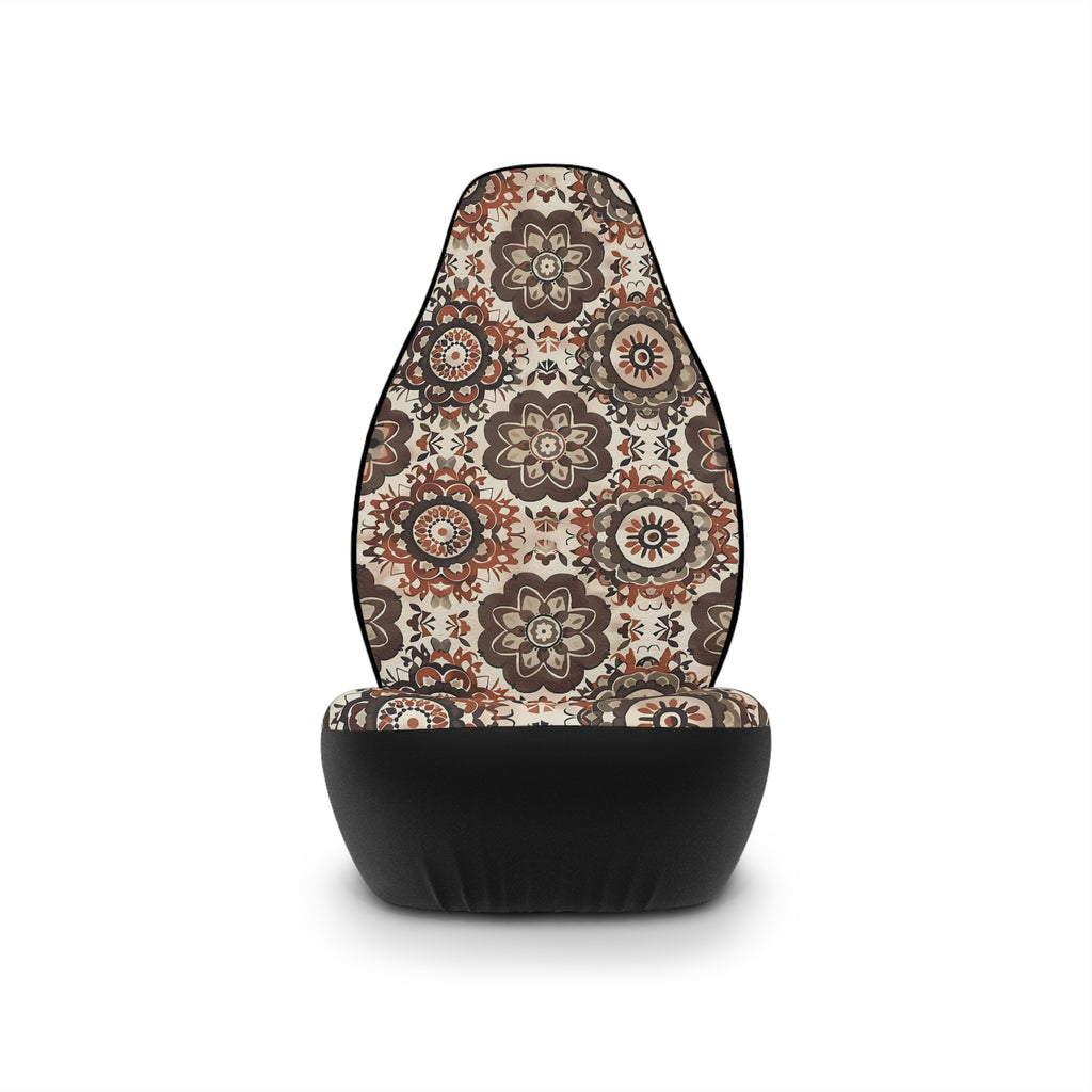 Brown boho mandala car seat covers, product view 4