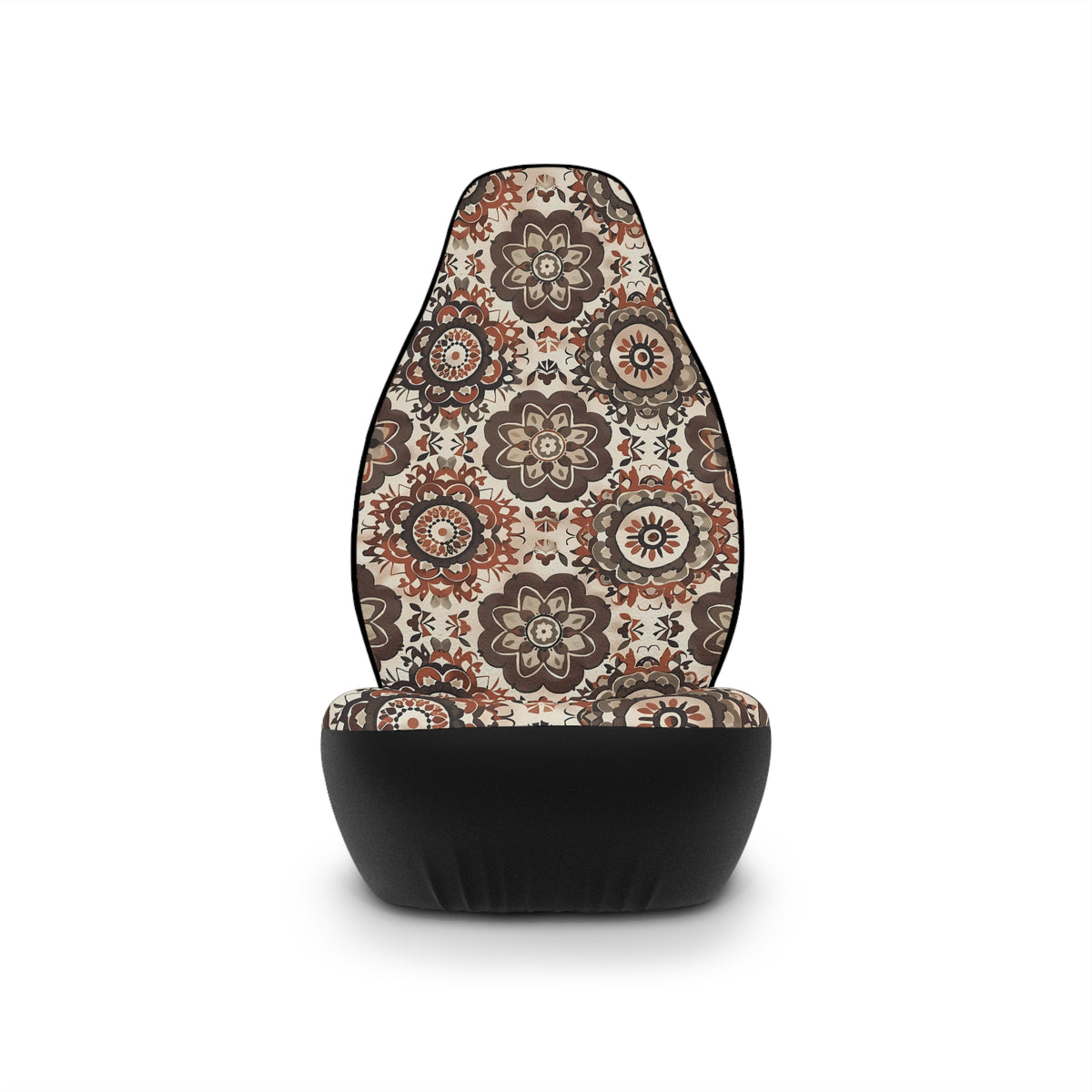 Brown boho mandala car seat covers, product view 4