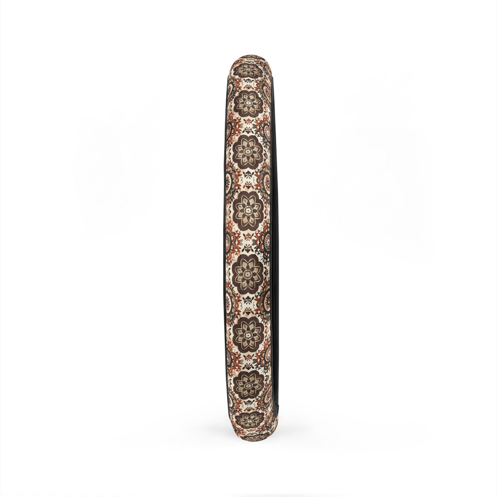 Brown boho mandala steering wheel cover, product view 5