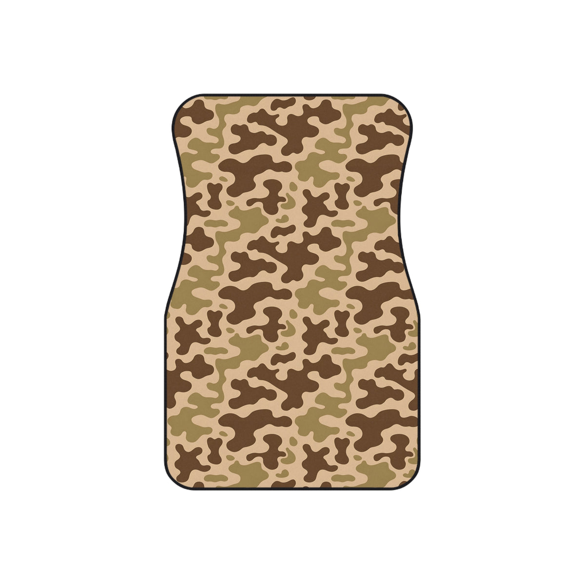 Brown camo car mats, set of four, front and rear mats