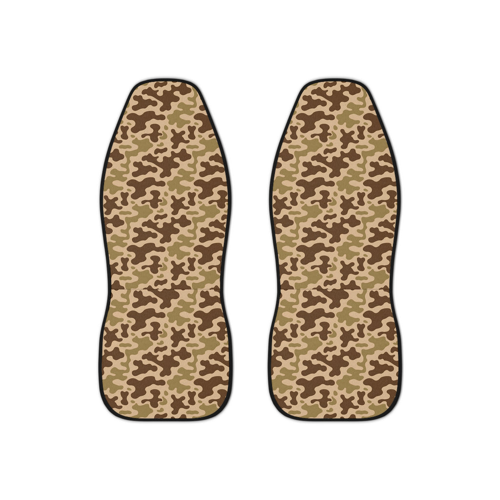 Brown camo car seat covers, set of two front seat covers
