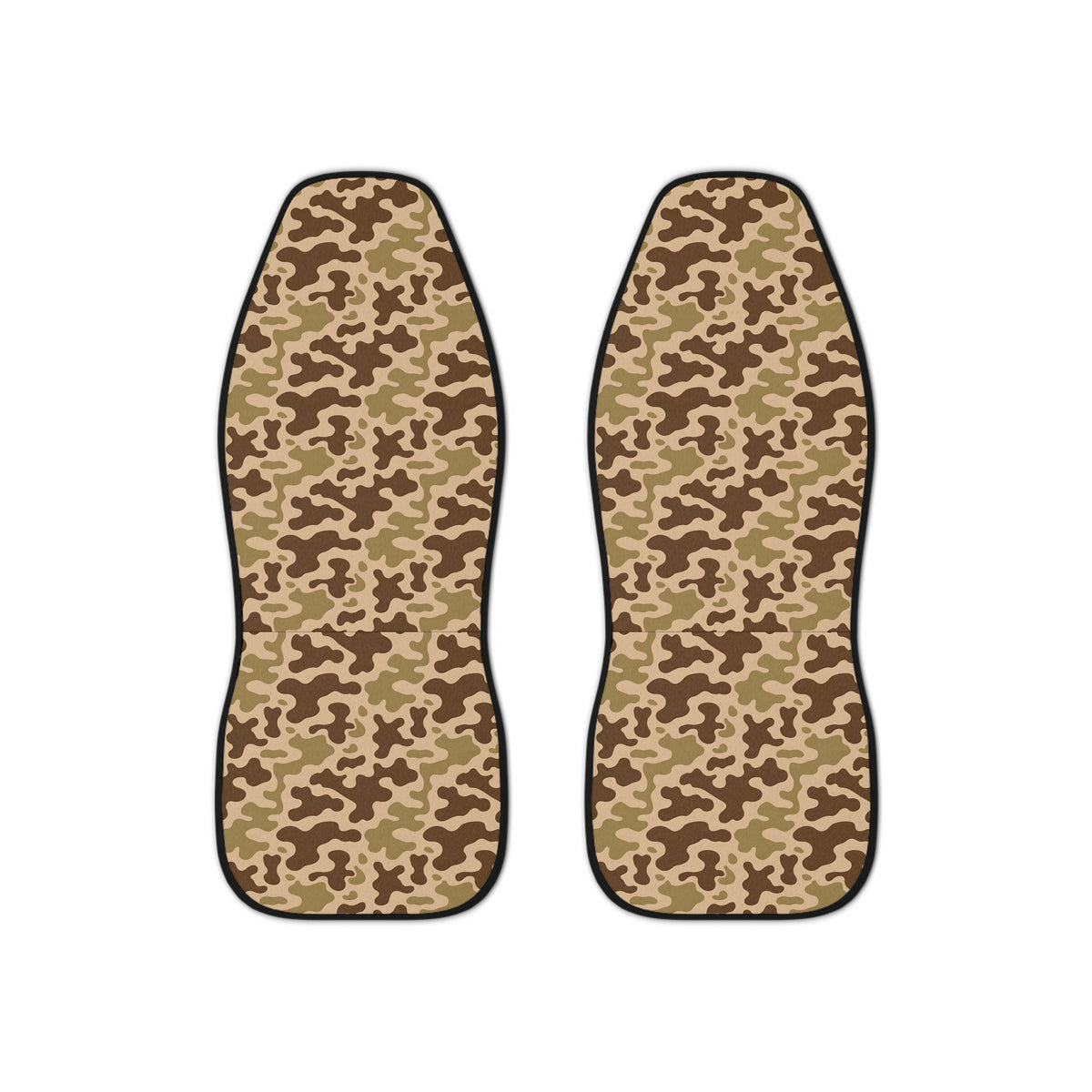 Brown camo car seat covers, set of two front seat covers