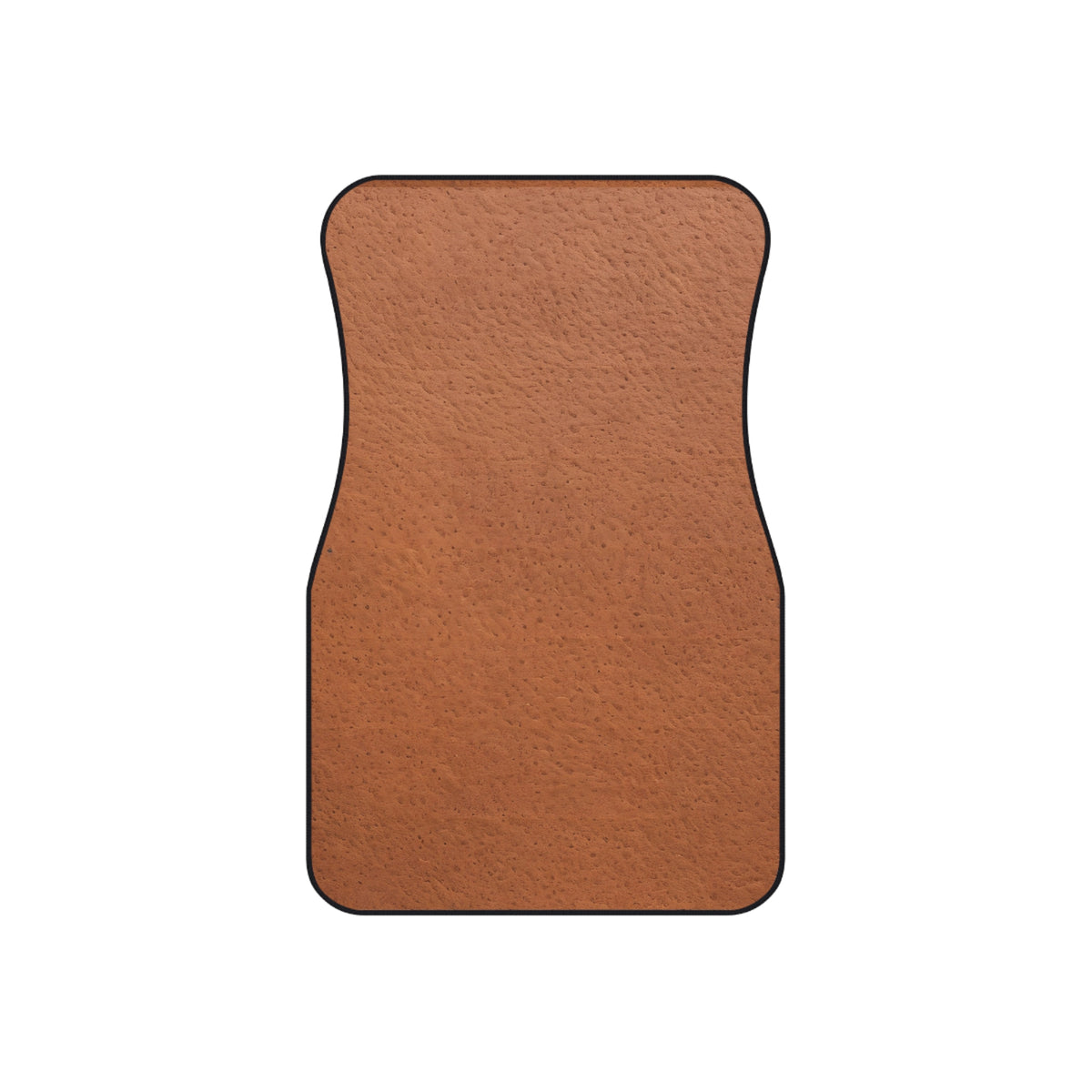 Brown leather look car mats, set of four, front and rear mats