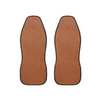 Brown leather look car seat covers, set of two front seat covers