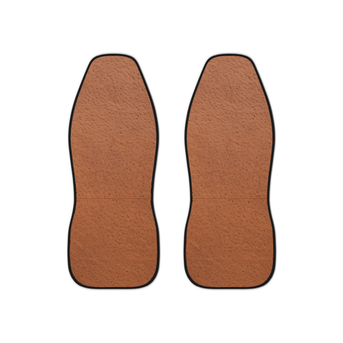 Brown leather look car seat covers, set of two front seat covers