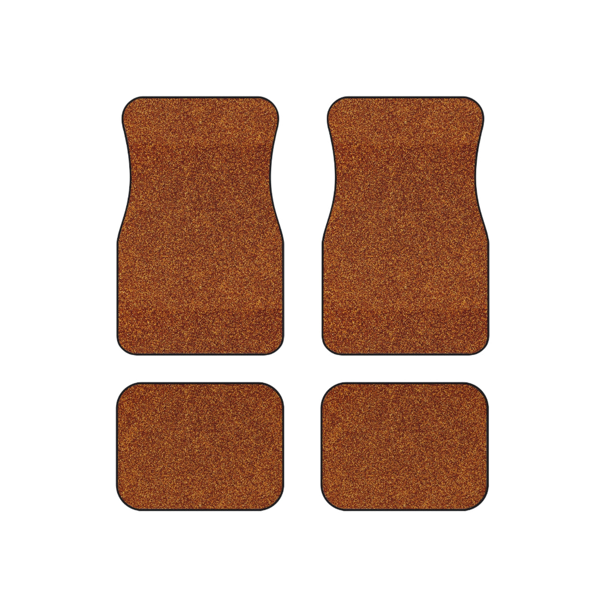 Brown rainbow glitter car mats, product view 6