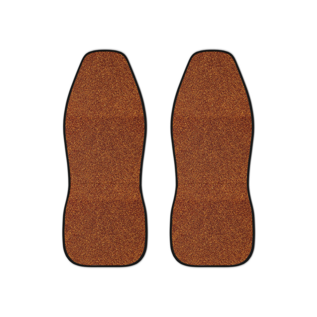 Brown rainbow glitter car seat covers, set of two front seat covers