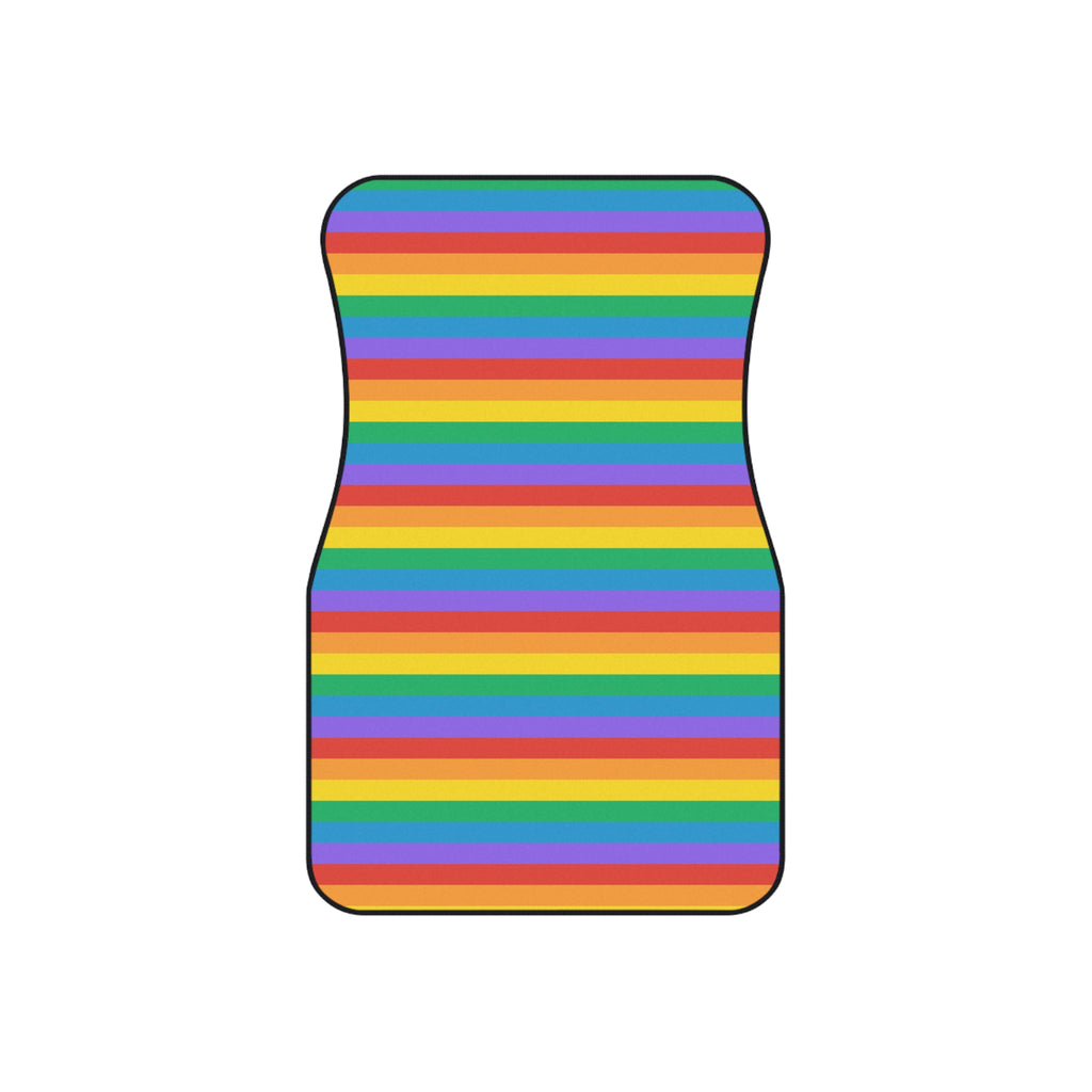 Colorful Rainbow car mats, set of four, front and rear mats