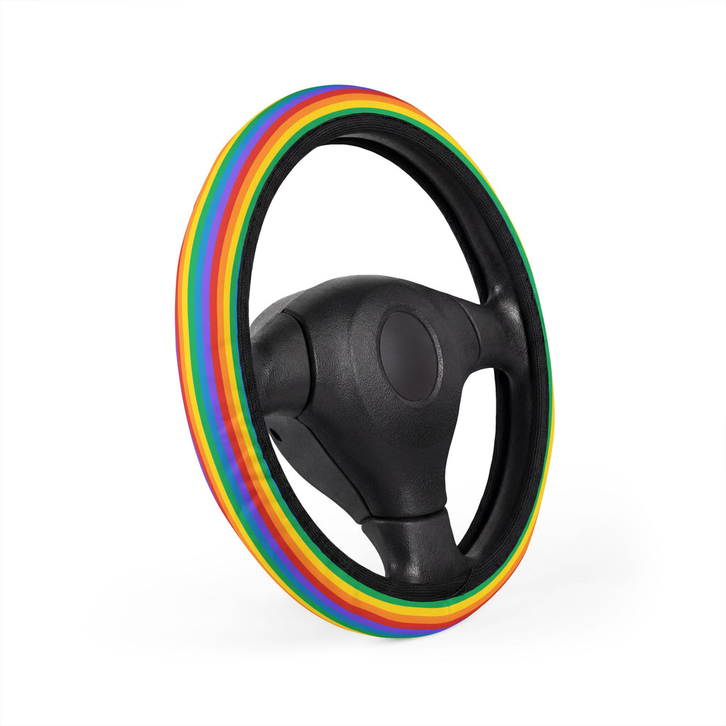 Colorful Rainbow steering wheel cover, product view 2