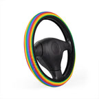 Colorful Rainbow steering wheel cover, product view 2