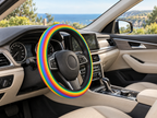 Colorful Rainbow steering wheel cover, product view 6