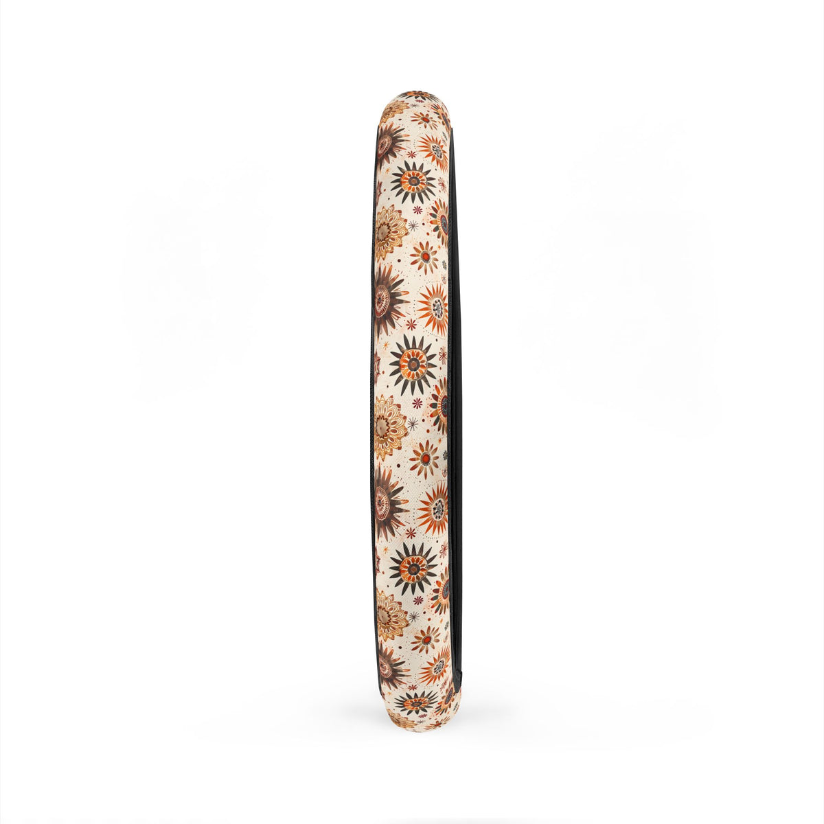 Cream boho floral steering wheel cover, product view 5