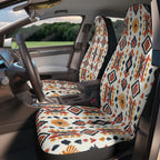 Cream boho tribal car seat covers, product view 3