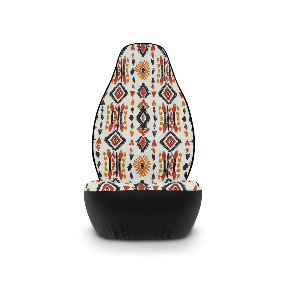 Cream boho tribal car seat covers, product view 4