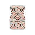 Cream pastel aztec car mats, set of four, front and rear mats