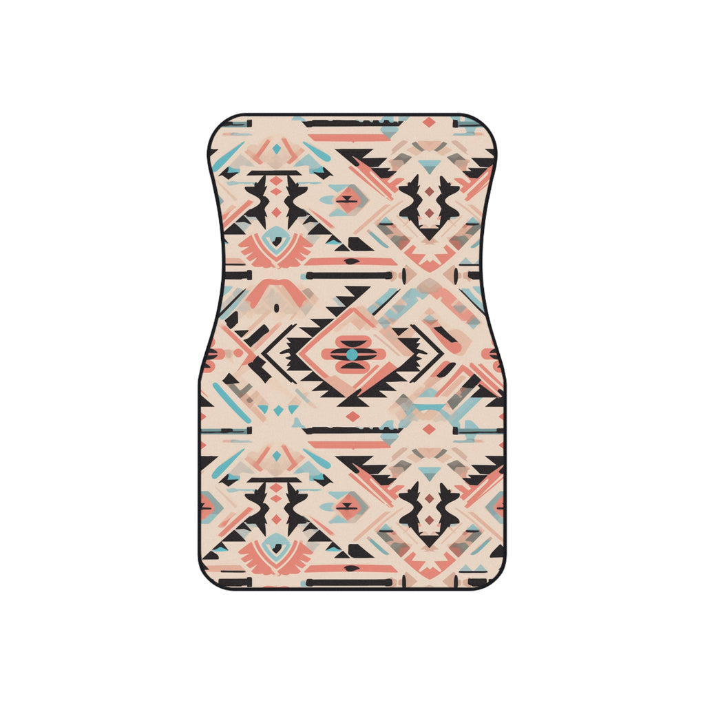 Cream pastel aztec car mats, product view 3