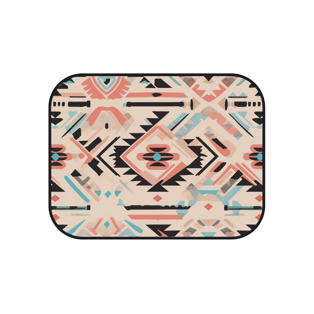 Cream pastel aztec car mats, product view 4