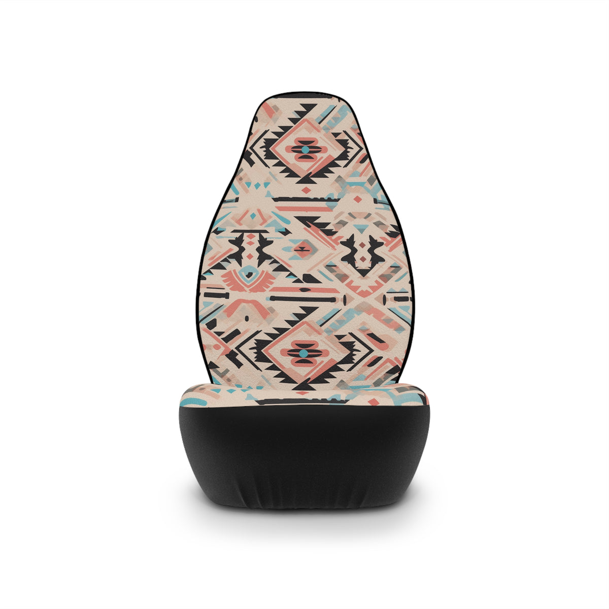Cream pastel aztec car seat covers, product view 4